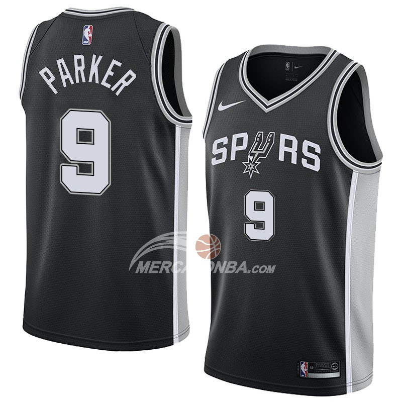 Maglia NBA Spurs Tony Parker Icon 2017-18 Nero